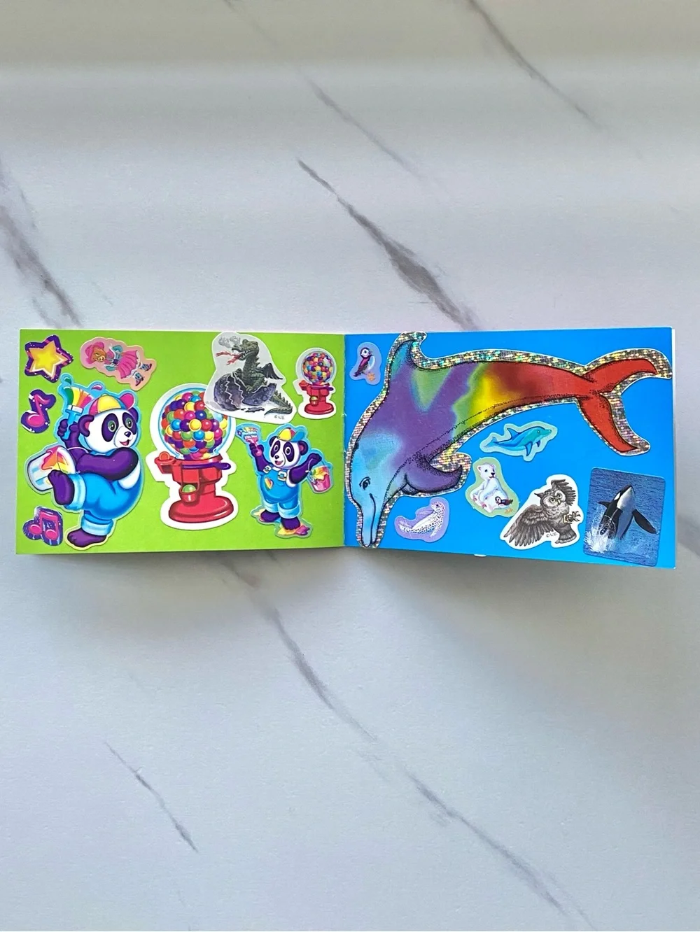 VTG Lisa Frank Hunter leopard small used sticker collection booklet